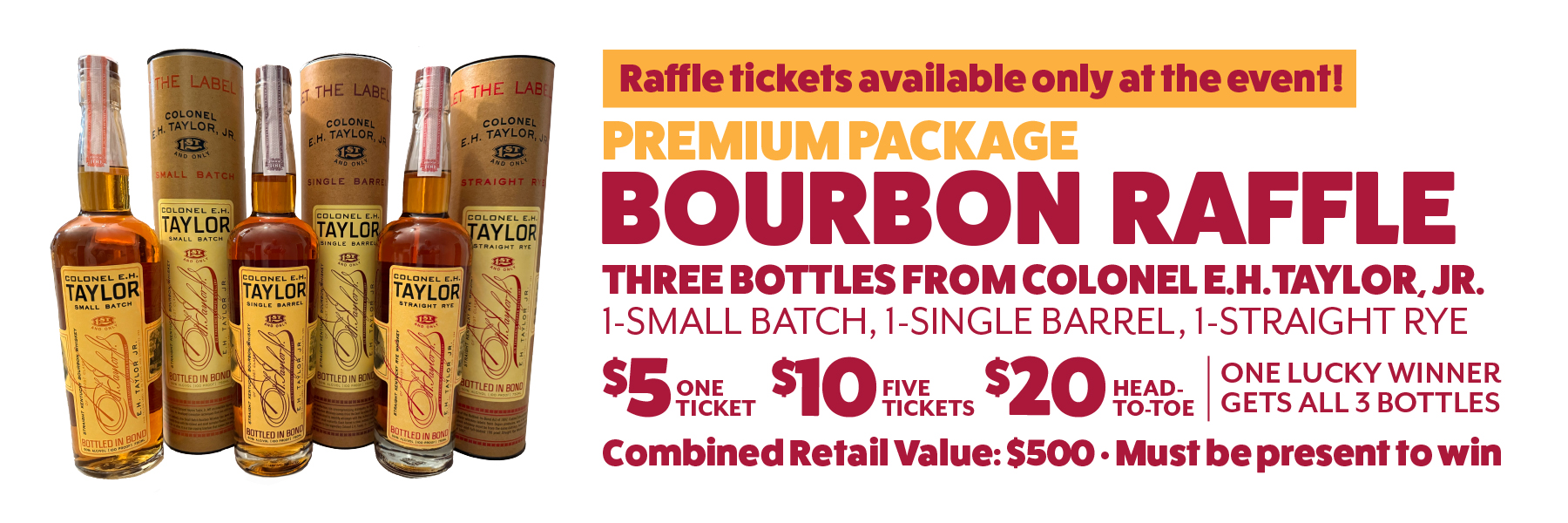 premium bourbon raffle invite insert